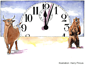 bull bear illustration